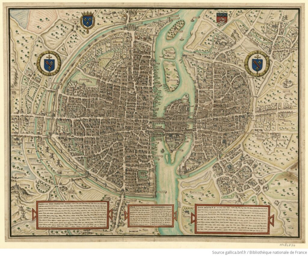 Plan de Paris de 1540 nommé "plan de la Tapisserie"